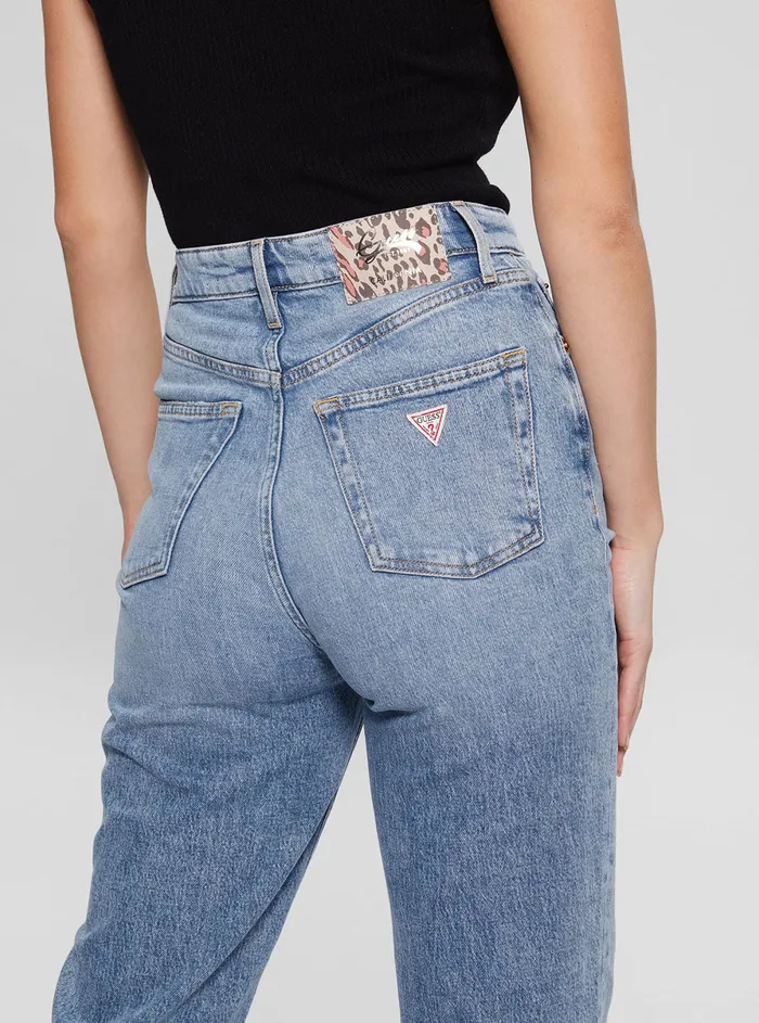 Women Denim GUESS Eco Highrise Melrose Wide Leg Denim Jeans In Target Blue Wash
