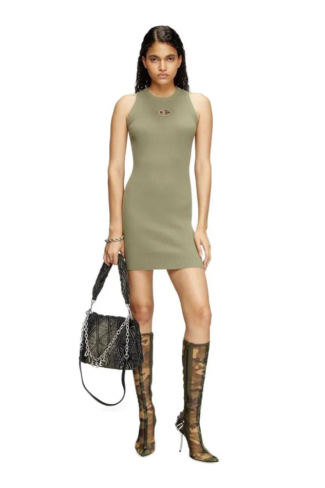 Women Diesel Dresses MCADDIX Green