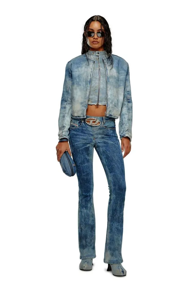 Women Diesel Jeans Bootcut Jeans 1969 DEbbey 0PGAL Dark Blue