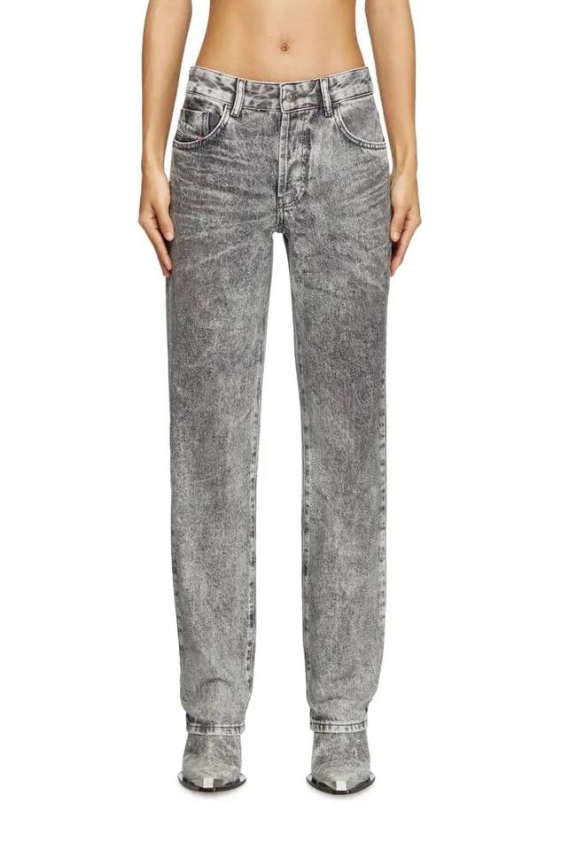 Women Diesel Jeans Regular Jeans 1989 DMine 0ABCS Light Grey Women Diesel Jeans Regular Jeans 1989 DMine 0ABCS Light Grey