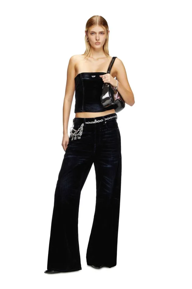 Women Diesel Jeans Relaxed Jeans 1996 DSire 068QY Dark Blue