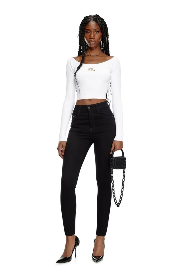 Women Diesel Jeans Skinny Jeans 1984 SlandyHigh 069EF Blackdark Grey