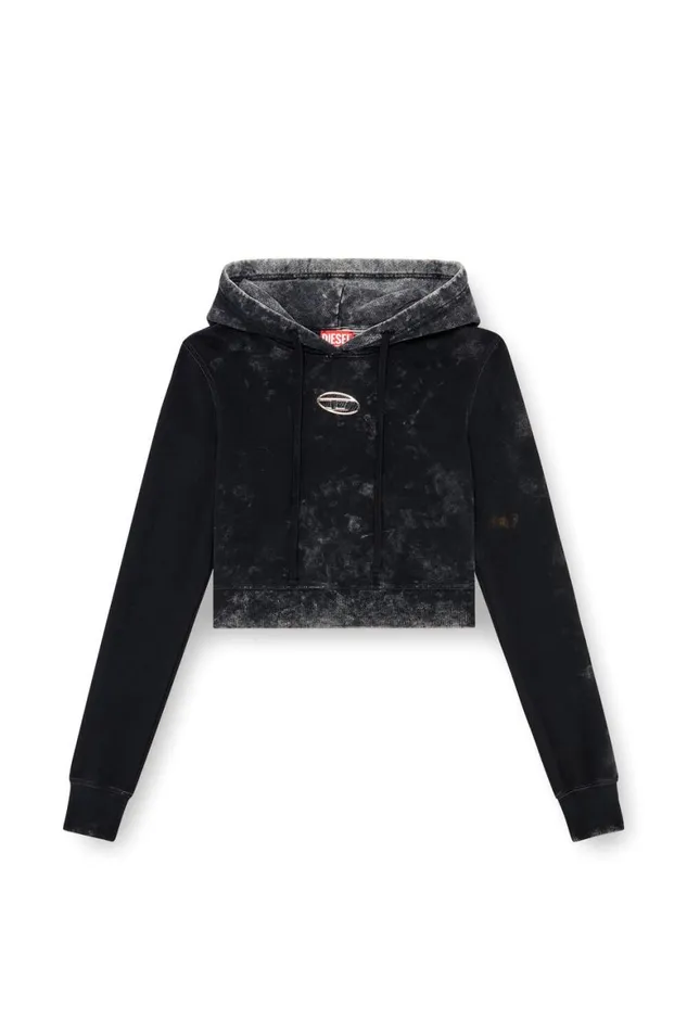 Women Diesel Sweatshirts and Hoodies FSLIMMYHOODP5 Black