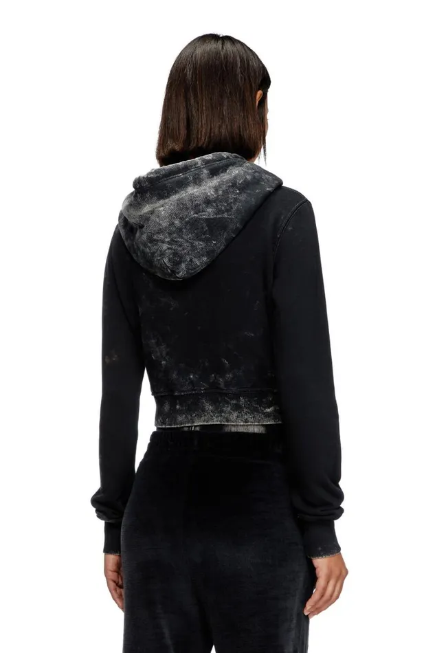 Women Diesel Sweatshirts and Hoodies FSLIMMYHOODP5 Black