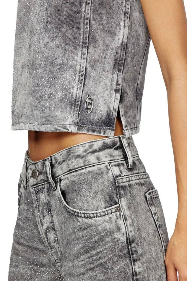 Women Diesel TShirts and Tops DEPINARS Dark Grey