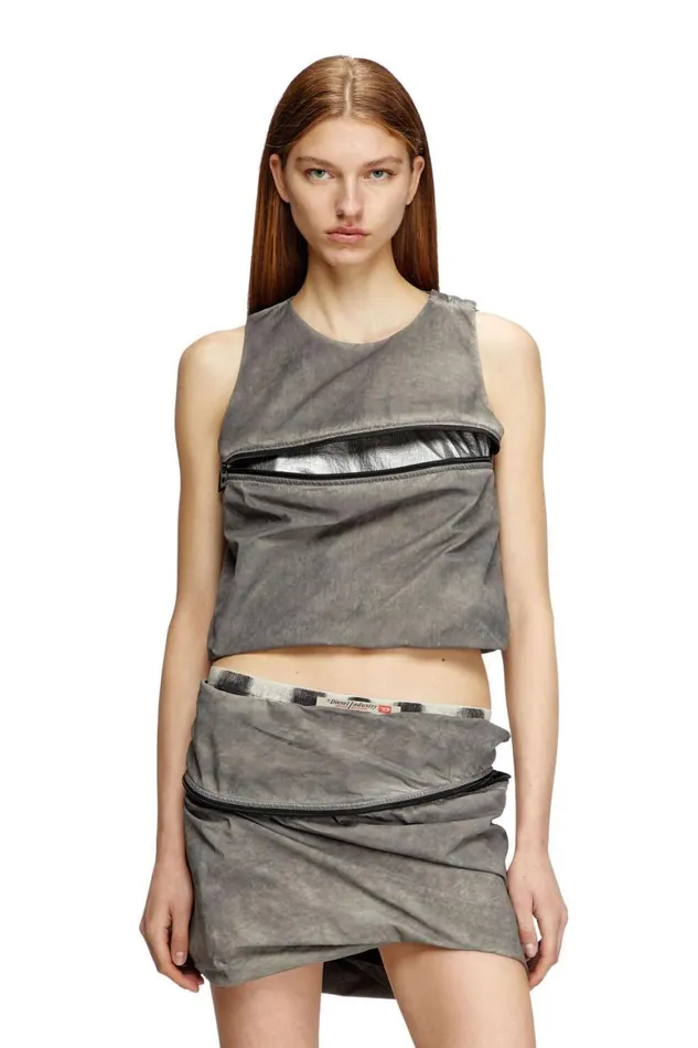 Women Diesel TShirts and Tops TORIGIN Grey