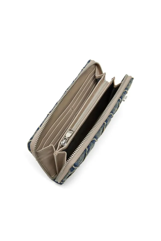 Women Diesel Wallets CHARMD CONTINENTAL ZIP L Dark Blue