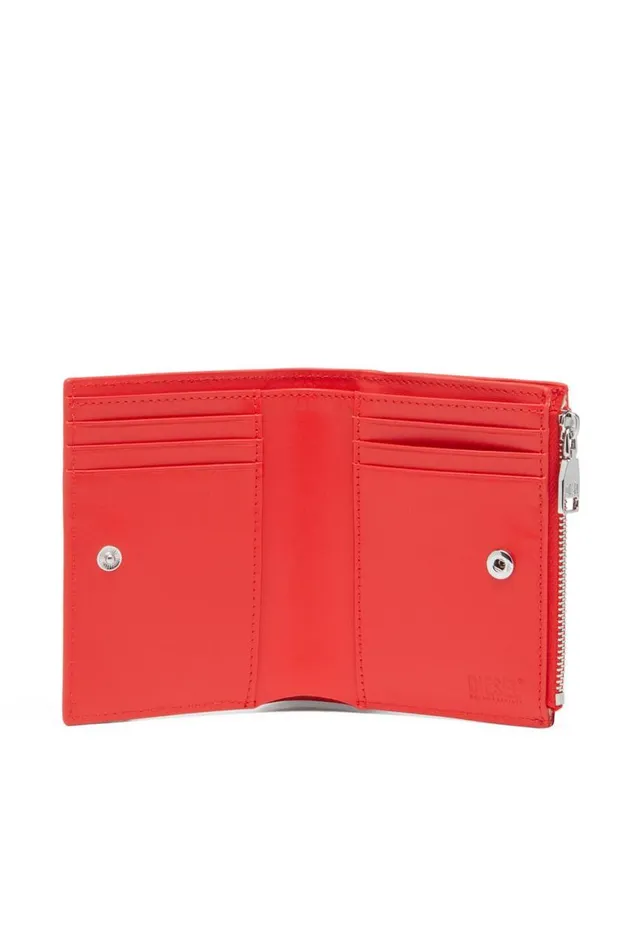 Women Diesel Wallets PLAY BIFOLD ZIP II Red