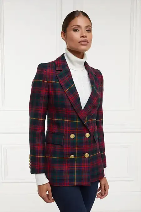 Women Double Breasted Blazer Logan Tartan Holland Cooper Tailoring