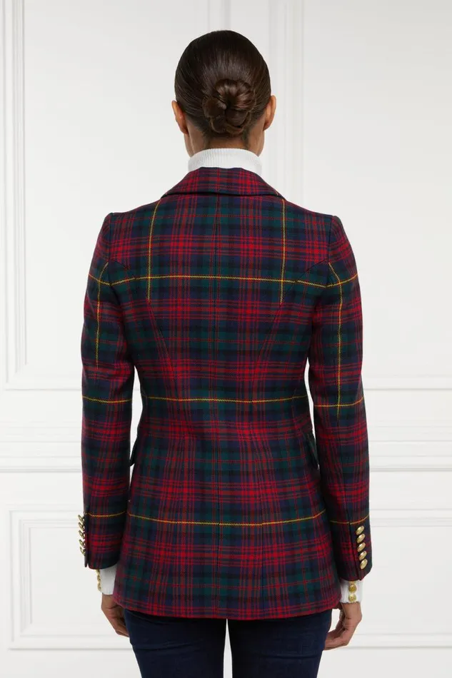 Women Double Breasted Blazer Logan Tartan Holland Cooper Tailoring