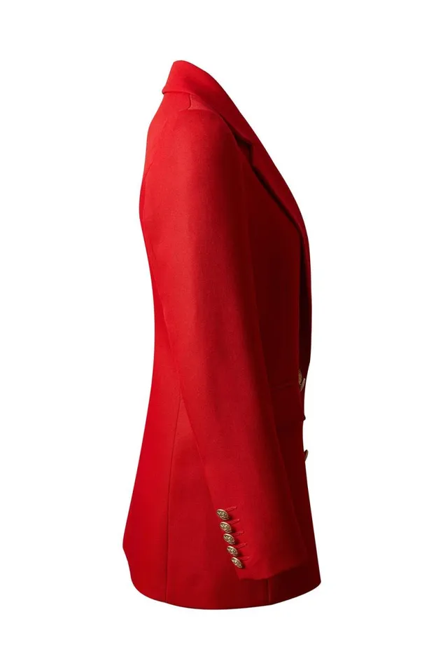Women Double Breasted Blazer Red Barathea Holland Cooper Tailoring
