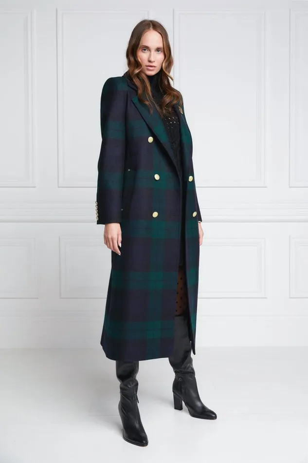 Women Double Breasted Coat Blackwatch Holland Cooper Tailoring
