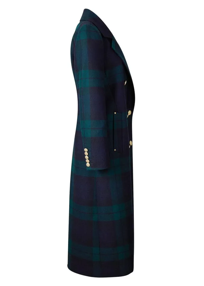 Women Double Breasted Coat Blackwatch Holland Cooper Tailoring Women Double Breasted Coat Blackwatch Holland Cooper Tailoring