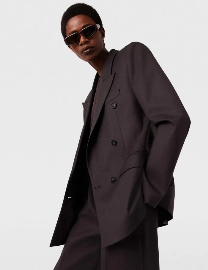 Women Double Breasted Wool Blazer Dark Chocolate Brown Stella McCartney Coats And Jackets Women Double Breasted Wool Blazer Dark Chocolate Brown Stella McCartney Coats And Jackets