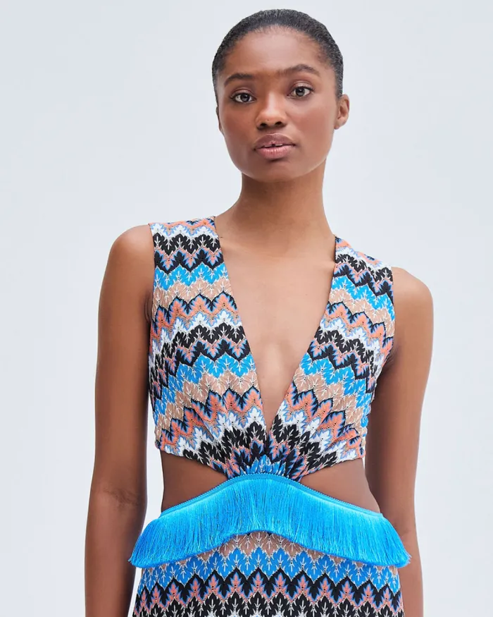 Women Dresses and Jumpsuits PatBO Crochet Cutout Midi Dress FINAL SALE Black Multi