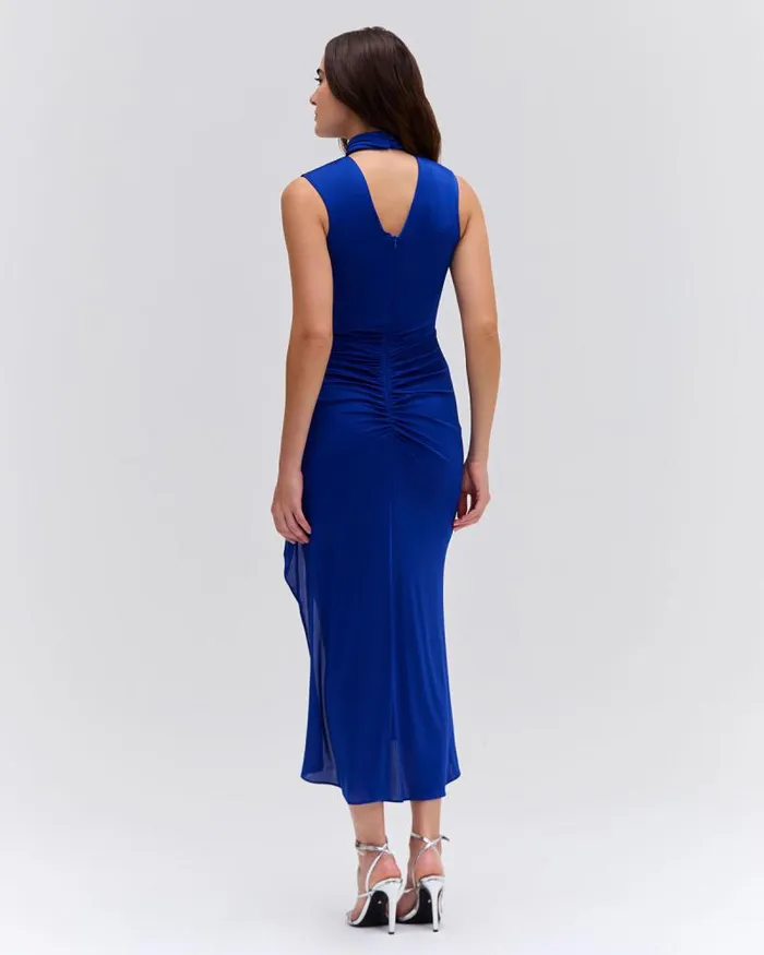 Women Dresses and Jumpsuits PatBO Metallic Jersey Sleeveless Midi Dress Sapphire