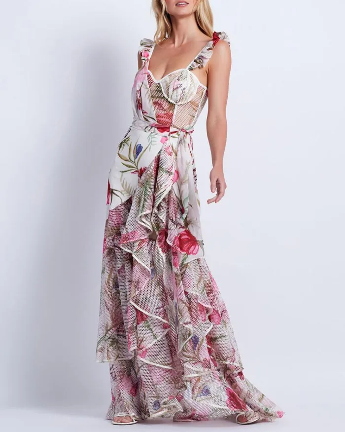 Women Dresses and Jumpsuits PatBO Viera Lace Bustier Maxi Dress FINAL SALE White