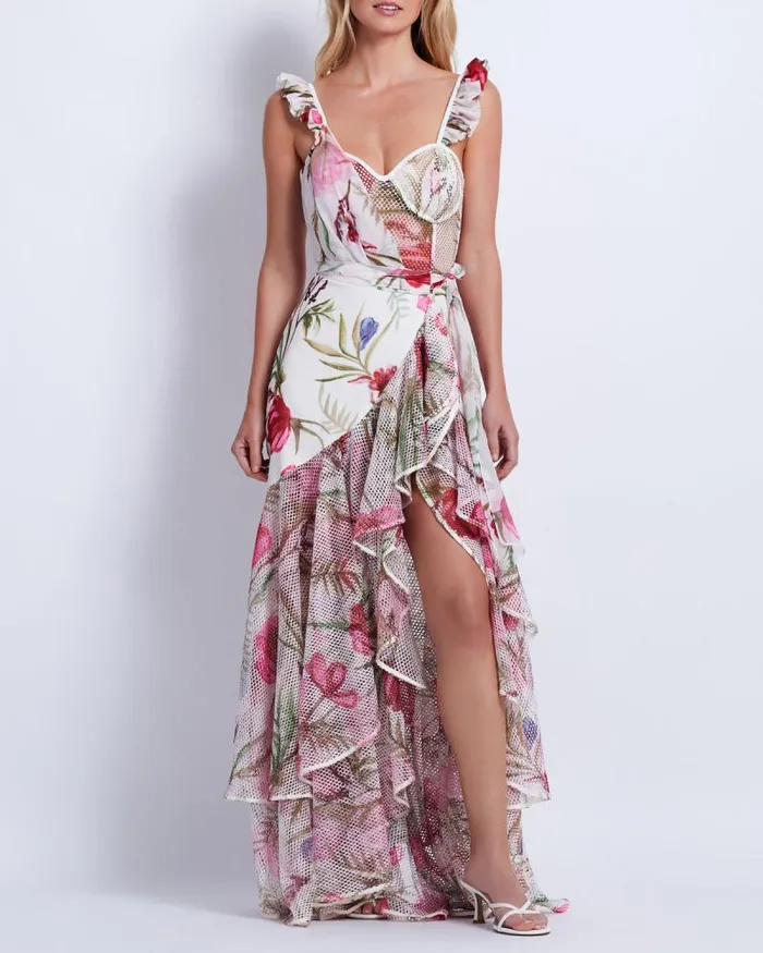Women Dresses and Jumpsuits PatBO Viera Lace Bustier Maxi Dress FINAL SALE White