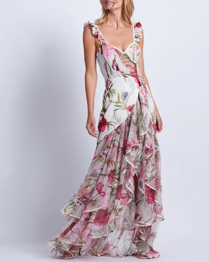 Women Dresses and Jumpsuits PatBO Viera Lace Bustier Maxi Dress FINAL SALE White