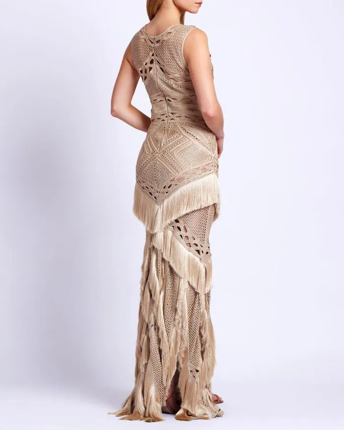 Women Dresses and Jumpsuits PatBO Woven Fringe Maxi Dress EXCLUSIVE Natural