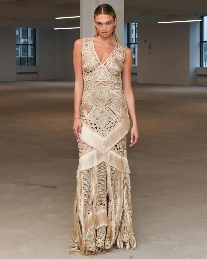 Women Dresses and Jumpsuits PatBO Woven Fringe Maxi Dress EXCLUSIVE Natural