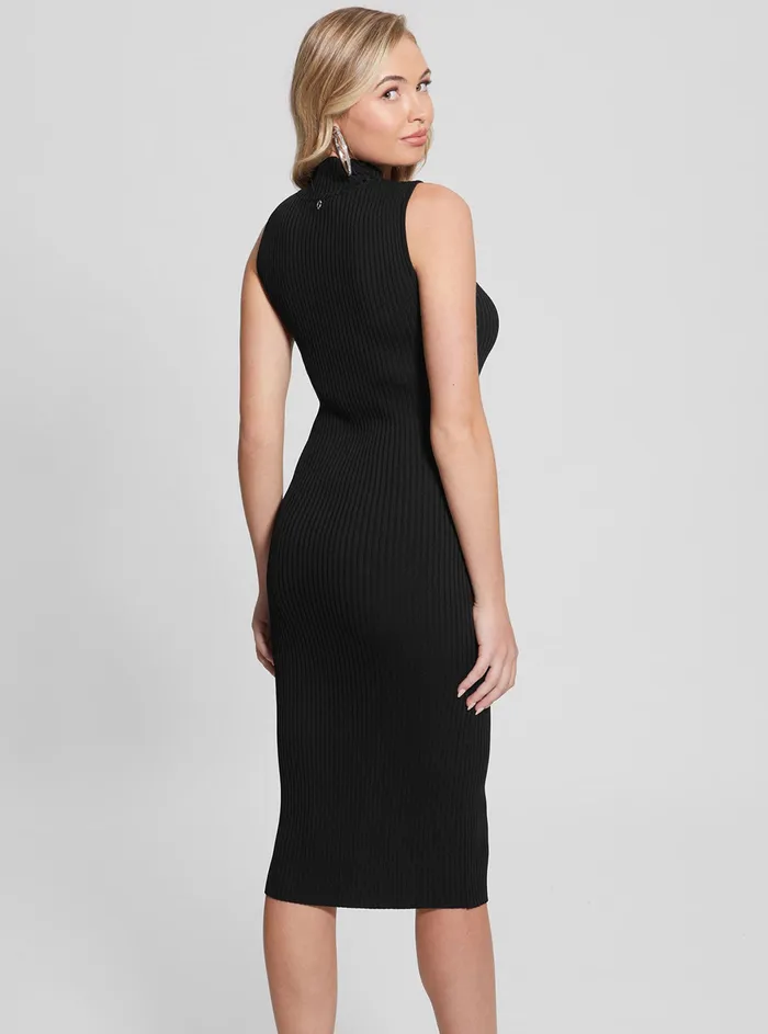 Women Dresses GUESS Black Louise Knit Midi Dress Women Dresses GUESS Black Louise Knit Midi Dress