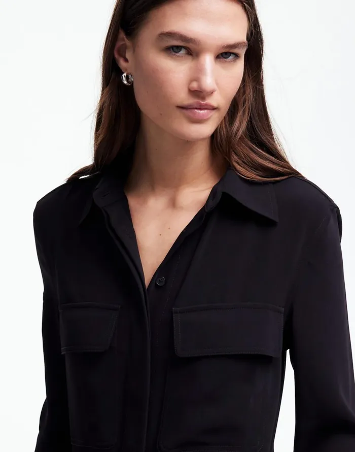 Women Dresses Madewell TieWaist StraightLeg Jumpsuit True Black