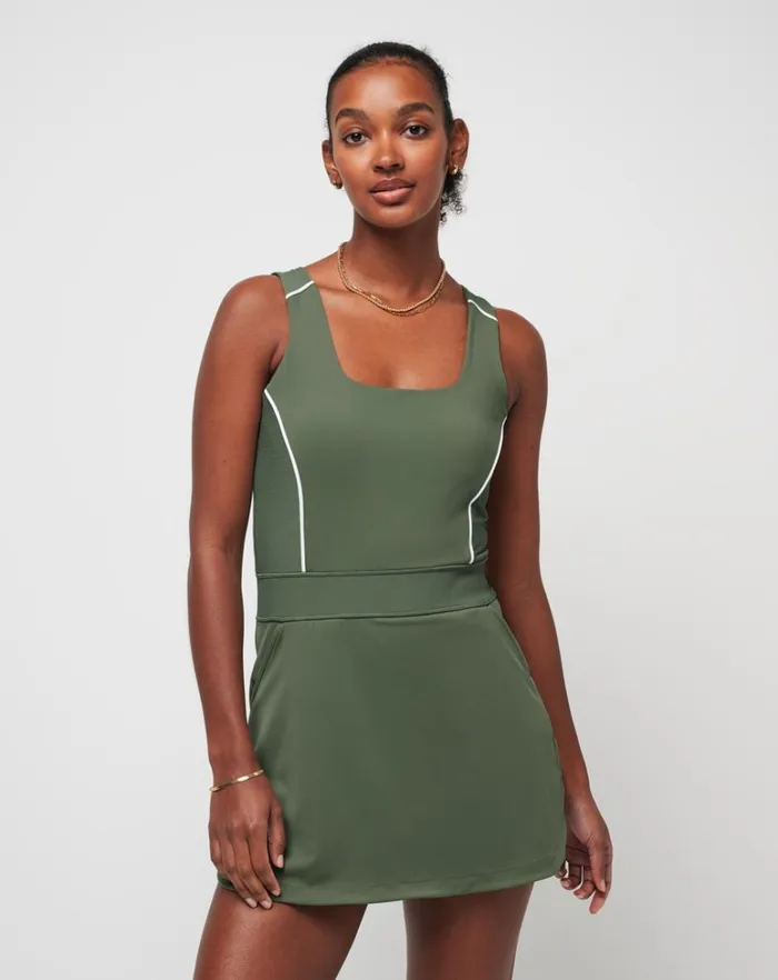 Women Dresses TravisMathew ROYAL TREATMENT MOVEKNIT DRESS Agave Green