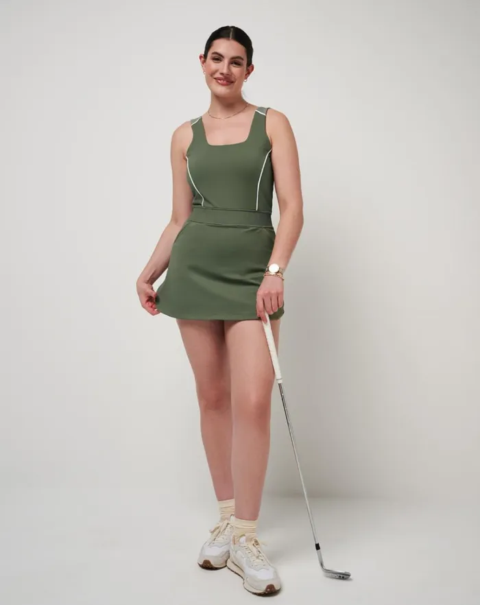 Women Dresses TravisMathew ROYAL TREATMENT MOVEKNIT DRESS Agave Green