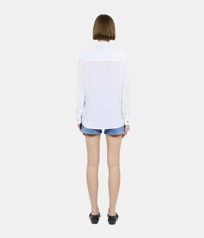 Women Ecru Silk Shirt With Pleating THE KOOPLES Blouses and Shirts