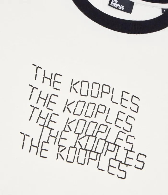 Women Ecru TK Waves Serigraphy Tshirt THE KOOPLES Tshirts