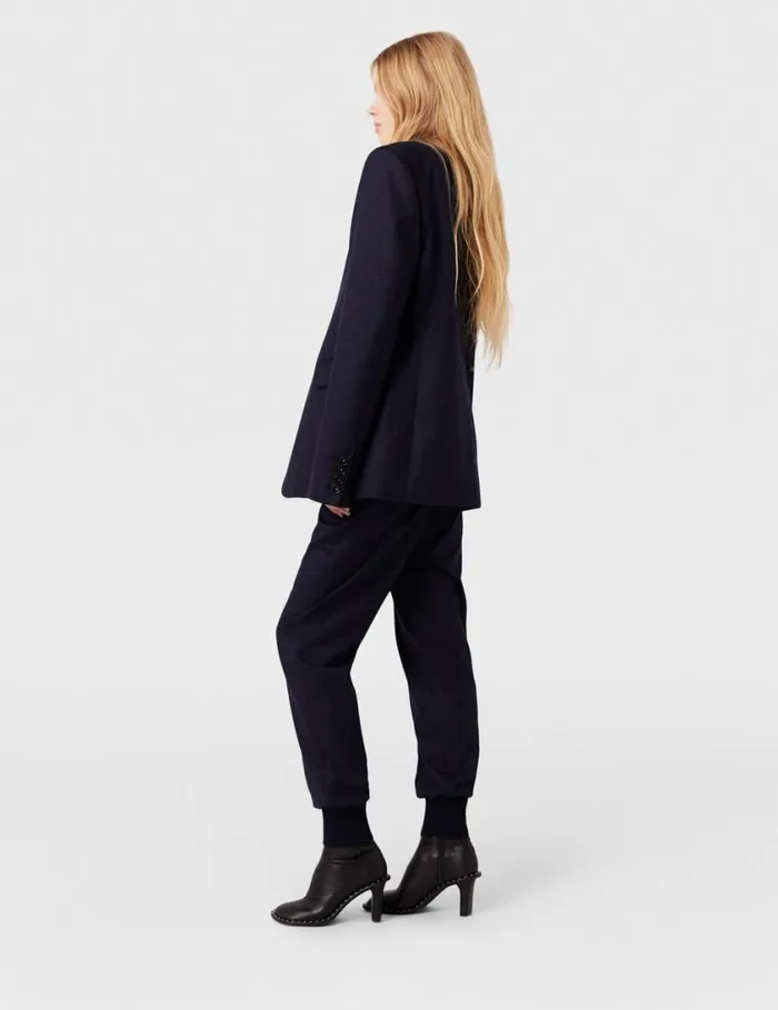 Women Elasticated Wool Sweatpants Deep Navy Stella McCartney Pants And Shorts Women Elasticated Wool Sweatpants Deep Navy Stella McCartney Pants And Shorts