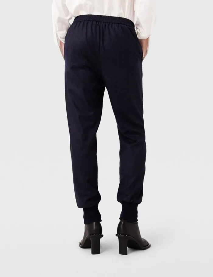 Women Elasticated Wool Sweatpants Deep Navy Stella McCartney Pants And Shorts Women Elasticated Wool Sweatpants Deep Navy Stella McCartney Pants And Shorts