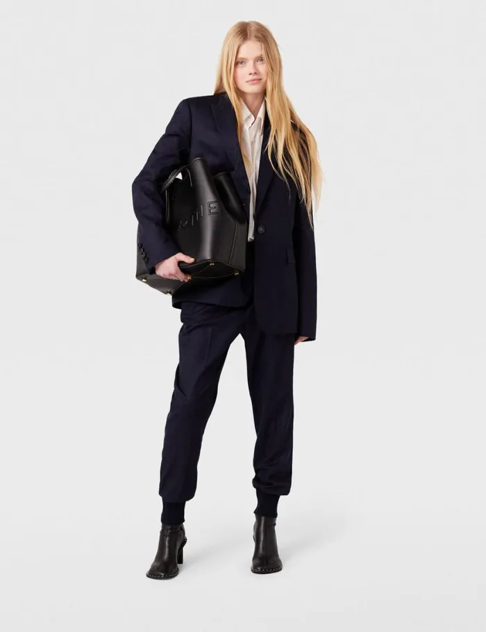 Women Elasticated Wool Sweatpants Deep Navy Stella McCartney Pants And Shorts Women Elasticated Wool Sweatpants Deep Navy Stella McCartney Pants And Shorts