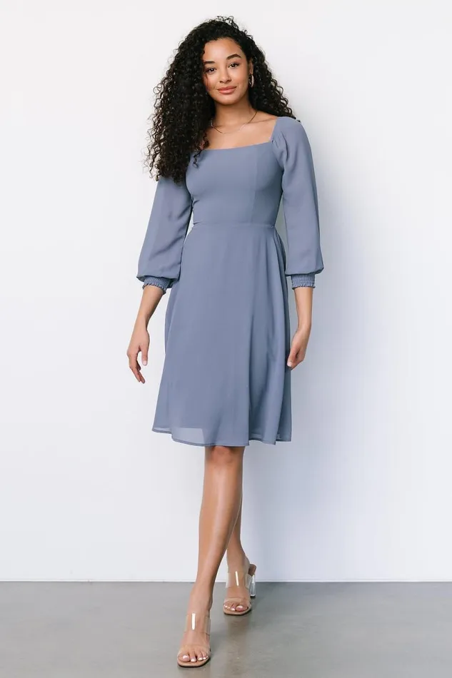 Women Elise Short Dress Whisper Blue Baltic Born Short Dresses Women Elise Short Dress Whisper Blue Baltic Born Short Dresses