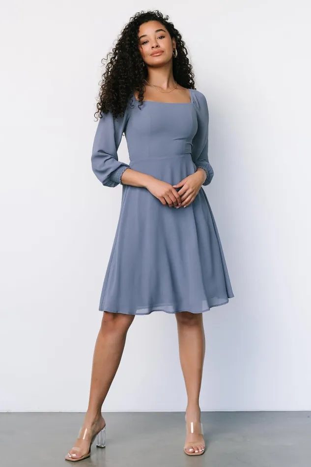 Women Elise Short Dress Whisper Blue Baltic Born Short Dresses Women Elise Short Dress Whisper Blue Baltic Born Short Dresses