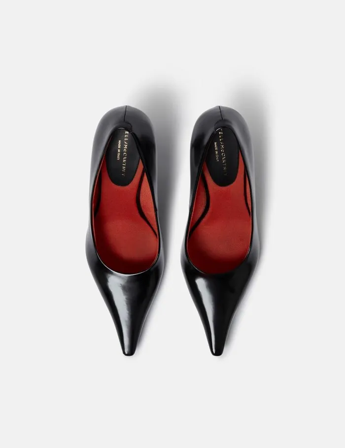 Women Elsa PointedToe Pump Pitch Black Stella McCartney Heels Women Elsa PointedToe Pump Pitch Black Stella McCartney Heels