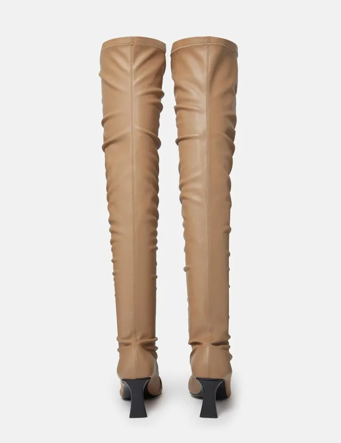 Women Elsa Ruched ThighHigh Boots Lipstick Red Stella McCartney Boots
