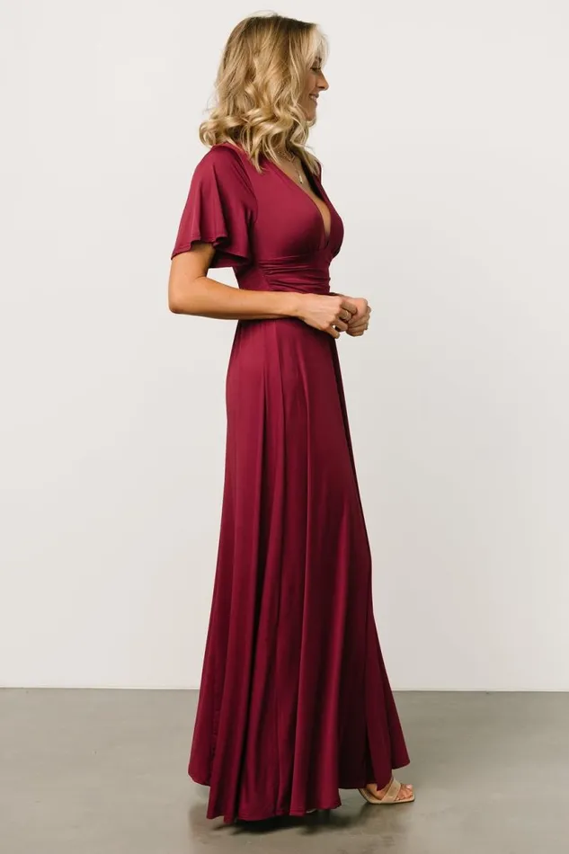 Women Emberly Maxi Dress Wine Baltic Born The Guest Edit