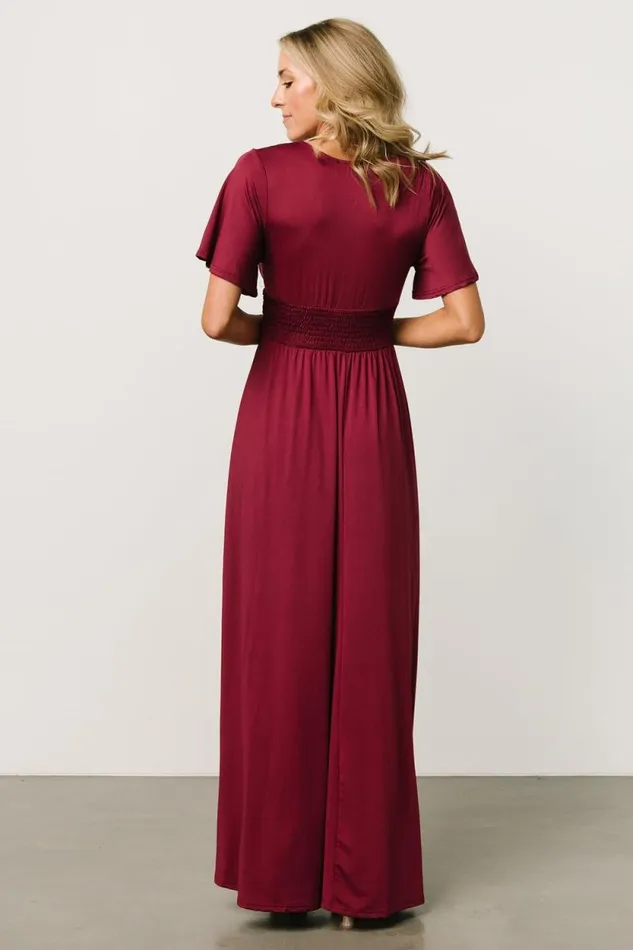 Women Emberly Maxi Dress Wine Baltic Born The Guest Edit