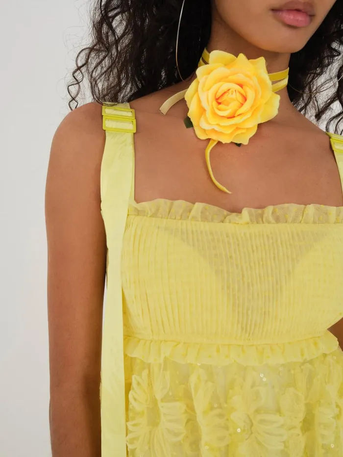 Women Emma Maxi Dress Yellow For Love and Lemons Dresses