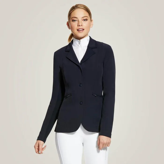 Women English Riding Ariat Galatea Show Coat Navy
