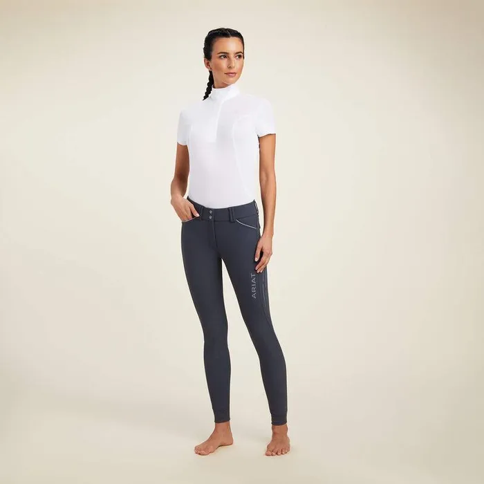 Women English Riding Ariat Tri Factor Lumina Grip Knee Patch Breech Ebony Women English Riding Ariat Tri Factor Lumina Grip Knee Patch Breech Ebony