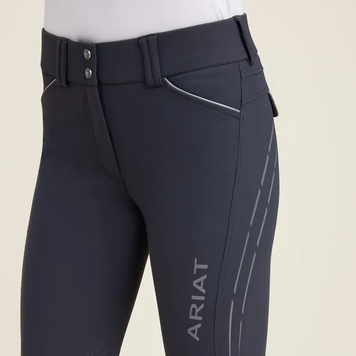 Women English Riding Ariat Tri Factor Lumina Grip Knee Patch Breech Ebony Women English Riding Ariat Tri Factor Lumina Grip Knee Patch Breech Ebony