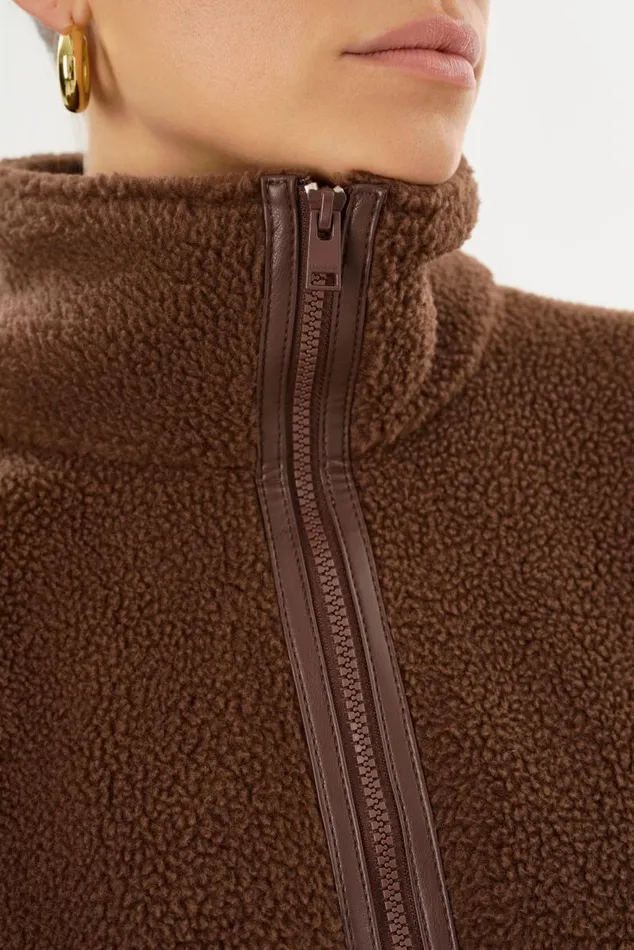 Women EUDORA Polar Fleece Vest Chestnut LAMARQUE Tops Women EUDORA Polar Fleece Vest Chestnut LAMARQUE Tops