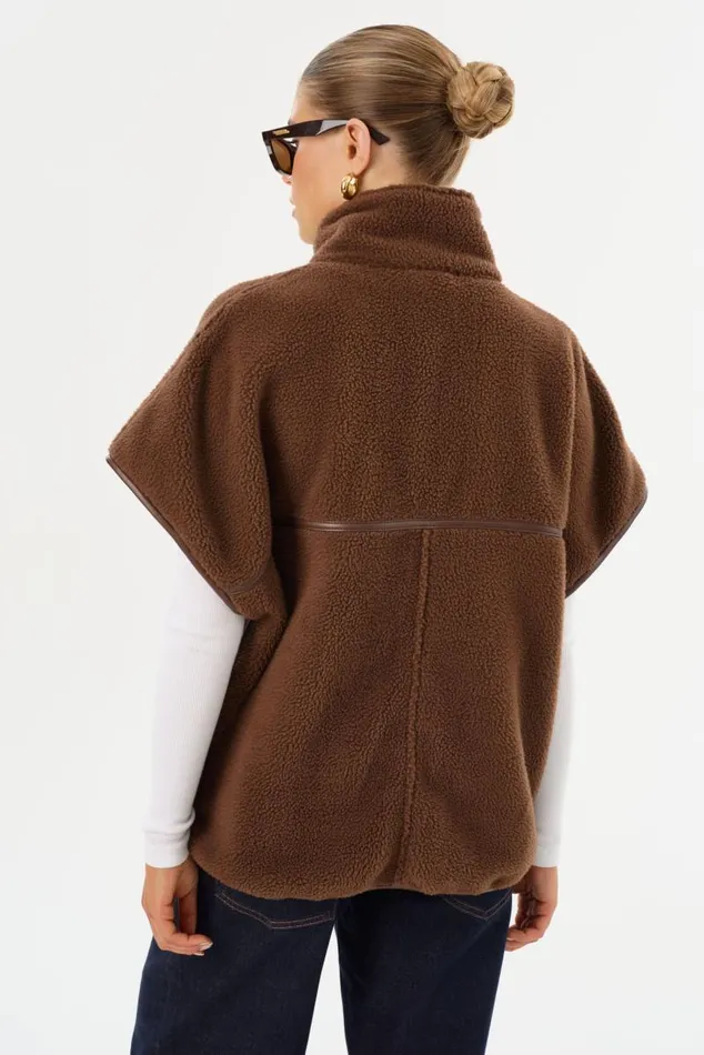 Women EUDORA Polar Fleece Vest Chestnut LAMARQUE Tops Women EUDORA Polar Fleece Vest Chestnut LAMARQUE Tops