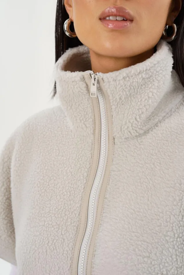 Women EUDORA Polar Fleece Vest Light Grey LAMARQUE Tops