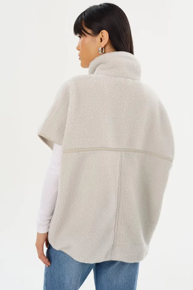 Women EUDORA Polar Fleece Vest Light Grey LAMARQUE Tops