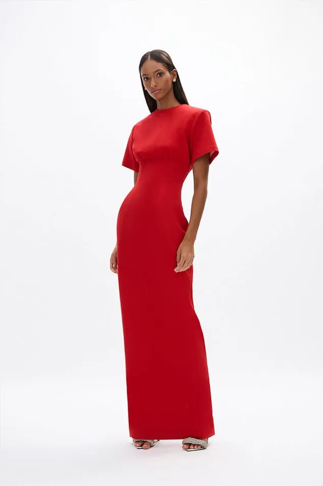 Women Evening Dresses Rachel Gilbert Dover Gown Red