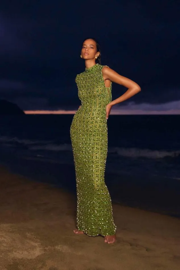 Women Evening Dresses Rachel Gilbert Indi Gown Lime Women Evening Dresses Rachel Gilbert Indi Gown Lime